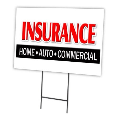 Signmission Insurance H&A Commerci Yard & Stake outdoor plastic coroplast window, C-1824 Insurance H&A Commerci C-1824 Insurance H&A Commerci